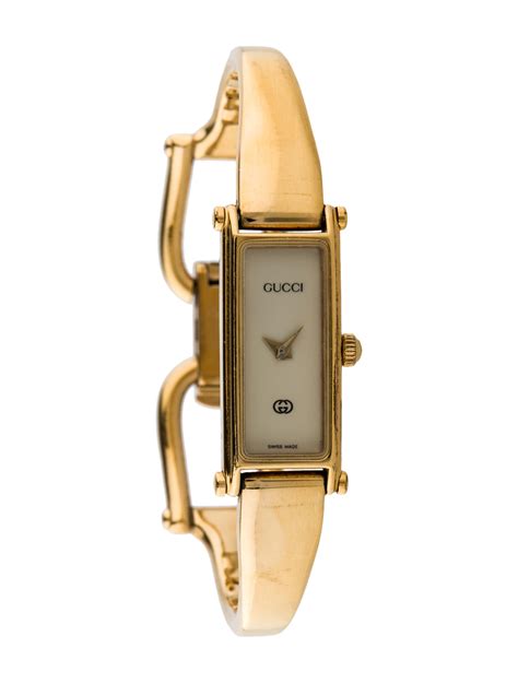 gucci horsebit bangle watch.